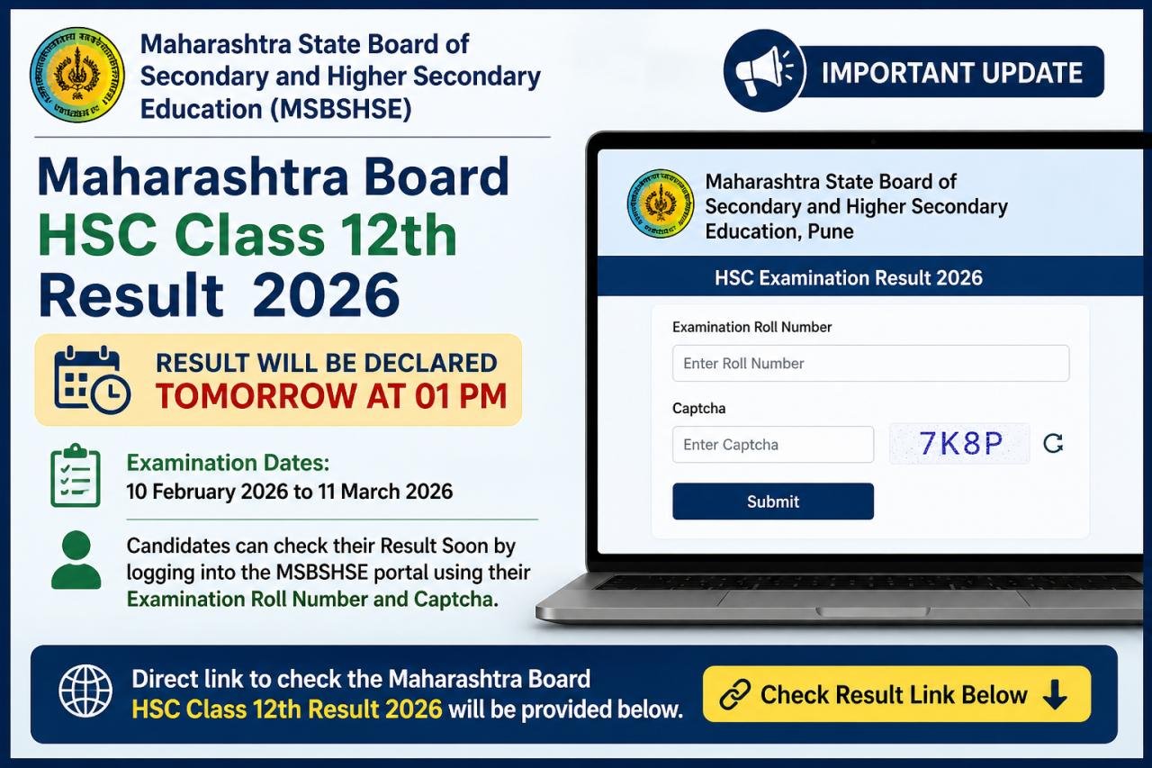 Maharashtra Board HSC Class 12th Result 2026 Soon